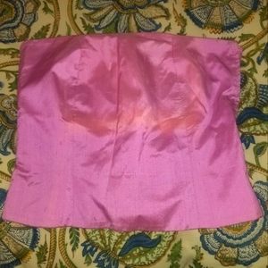 Pinkish Calypso Christiane Celle Silk Bustier Side Zip Darted Sm.